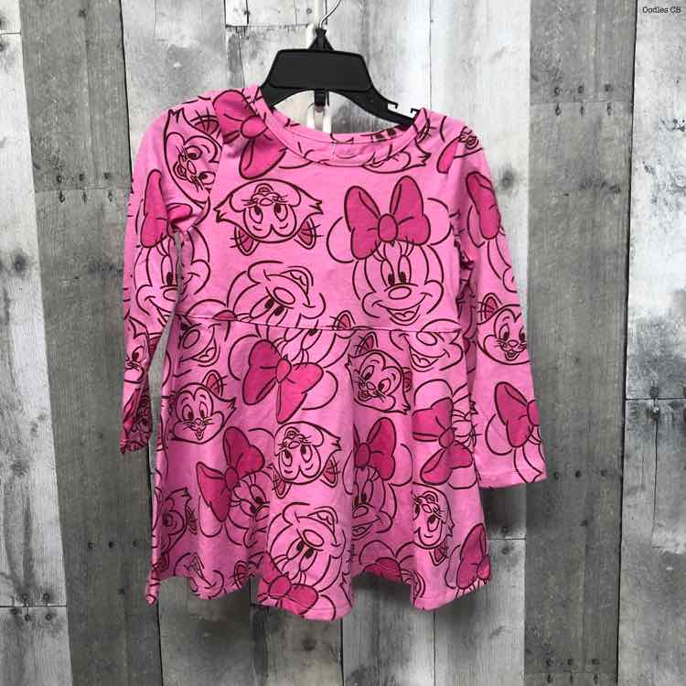Size 2T Pink Graphic Disney LS Dress