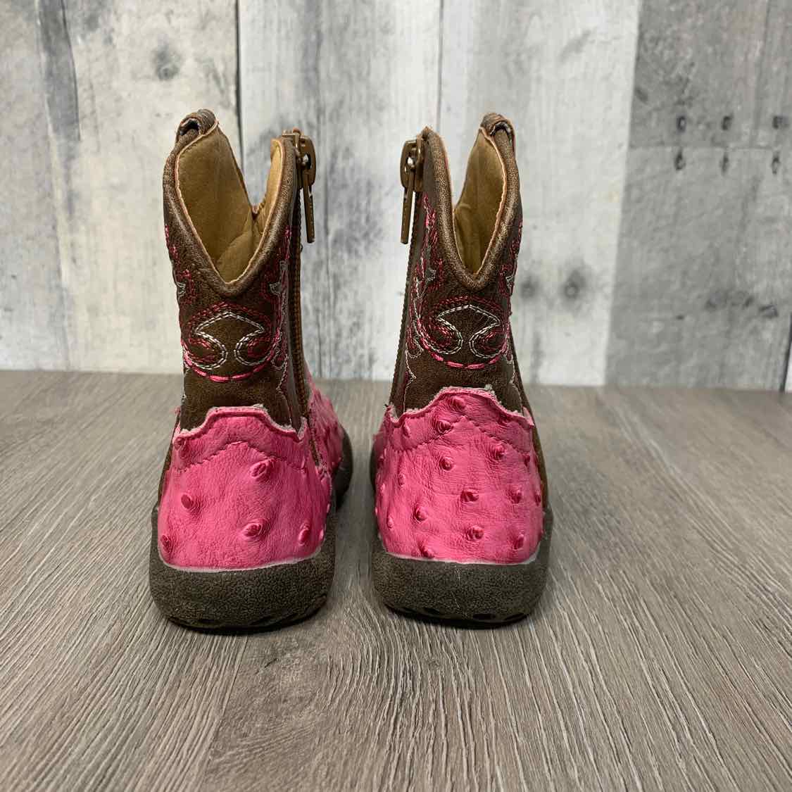 Size 4 Pink/Brown Roper Boots