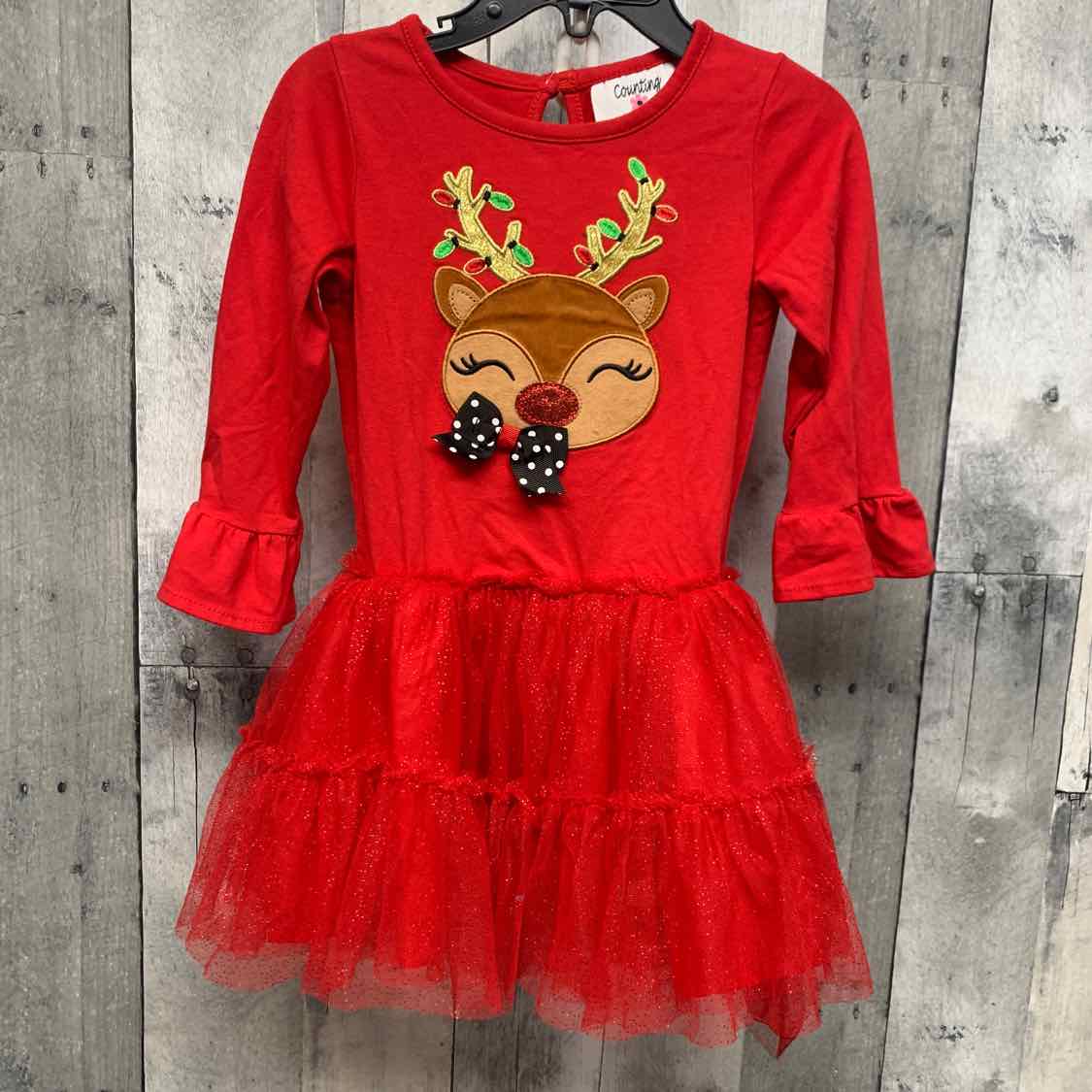 Size 3T Red Mid Brand LS Dress