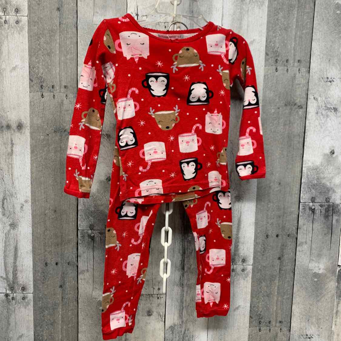 Size 3T Red Graphic Carter's 2pc PJs