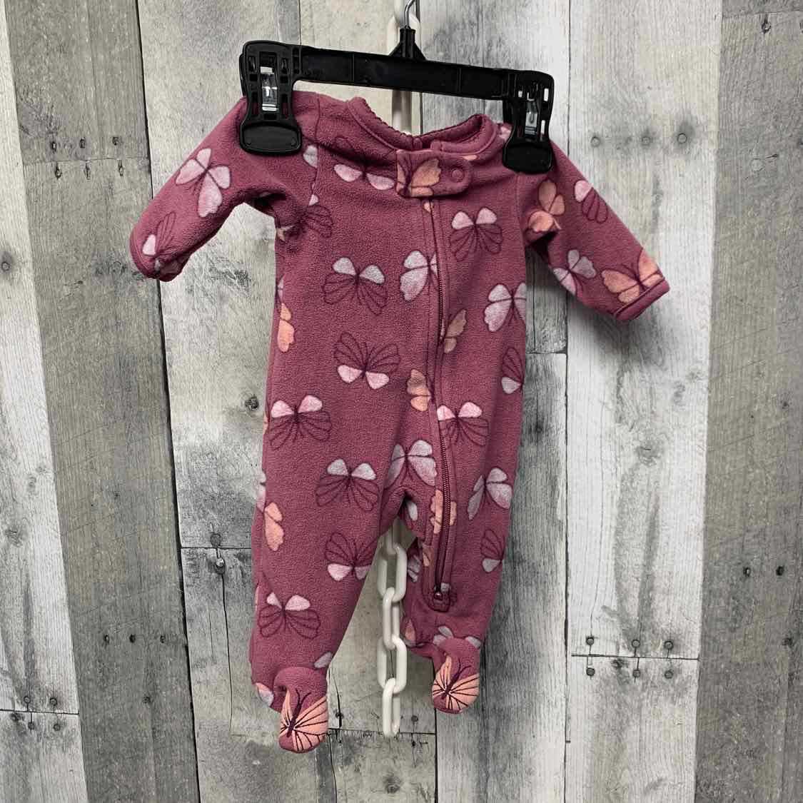 Size Preemie Purple Print Child of Mine Footy PJs