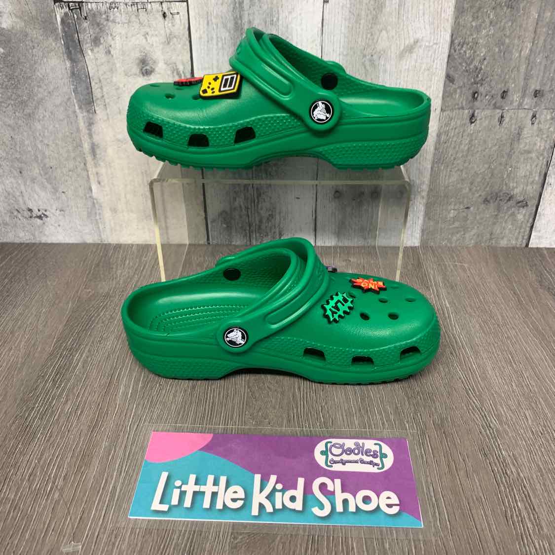 Size 1 Green Crocs Water Shoes