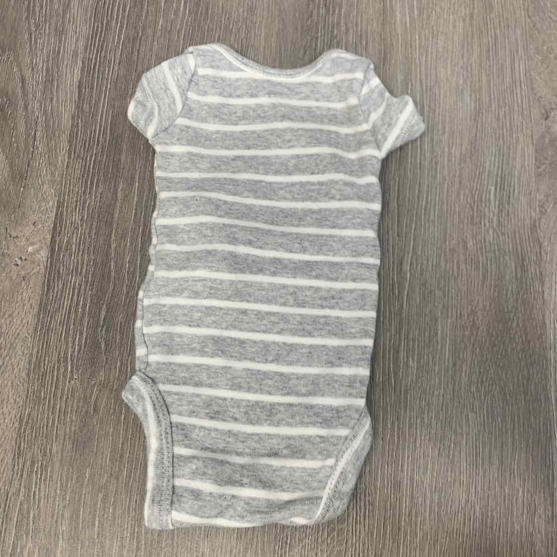 Size Preemie Gray/Navy Carter's Bodysuit