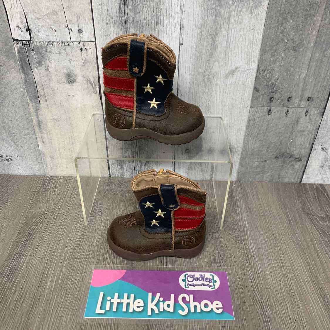 Size 2 Brown/Red Roper Boots
