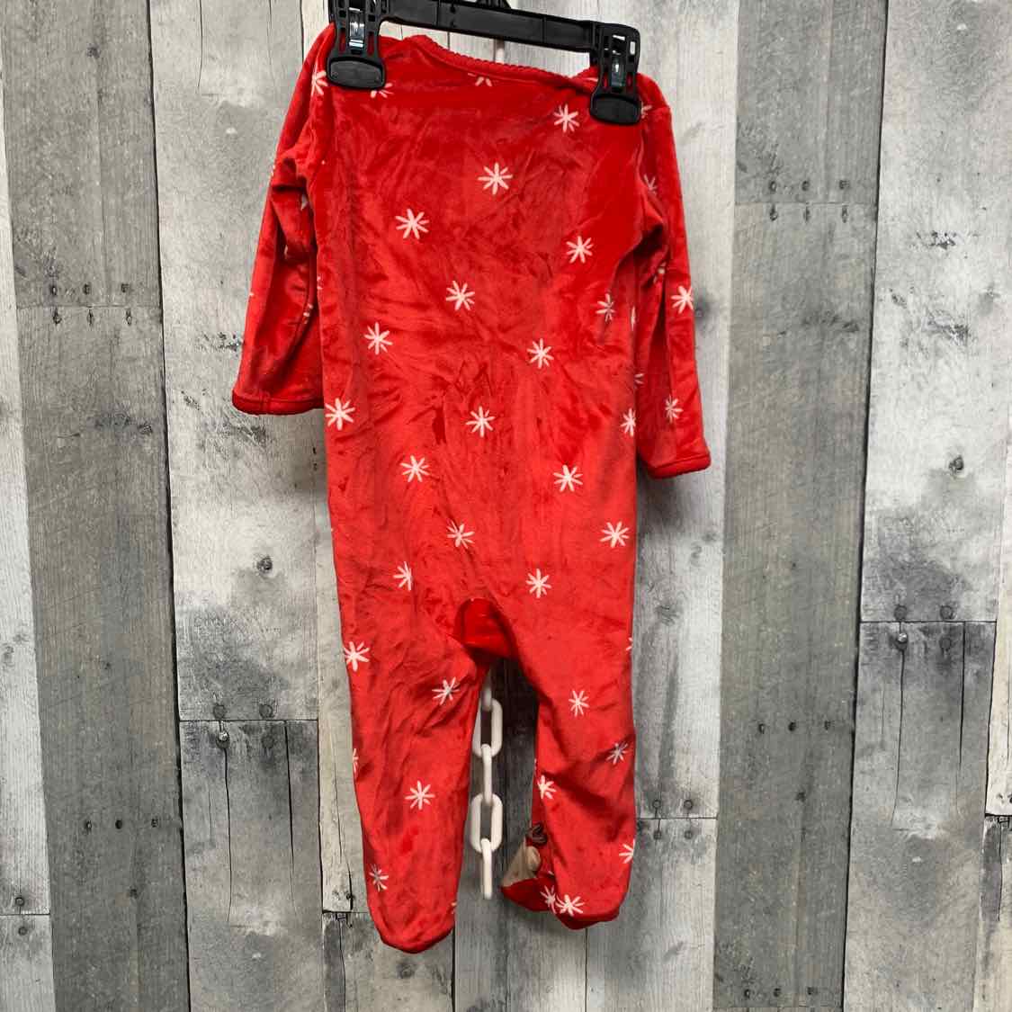 Size 9 Months Red Print Just One You Footy PJs