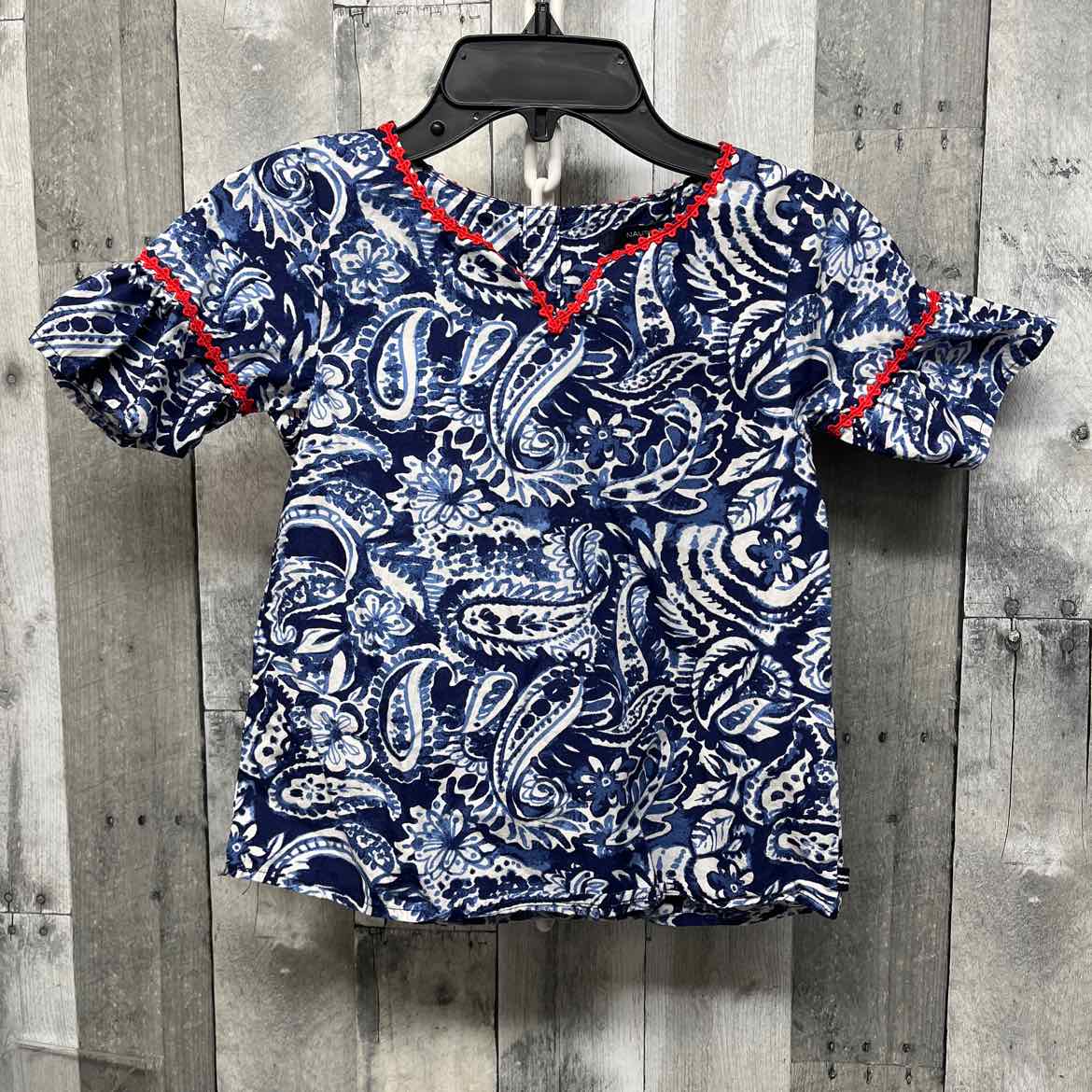 Size 6X Navy/White Nautica Short Sleeve Shirt