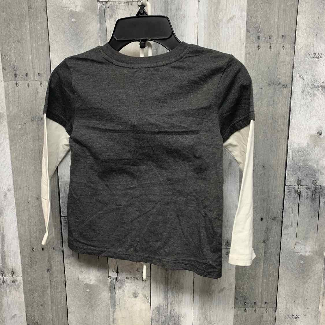 Size 5T Gray Graphic Okie Dokie Long Sleeve Shirt