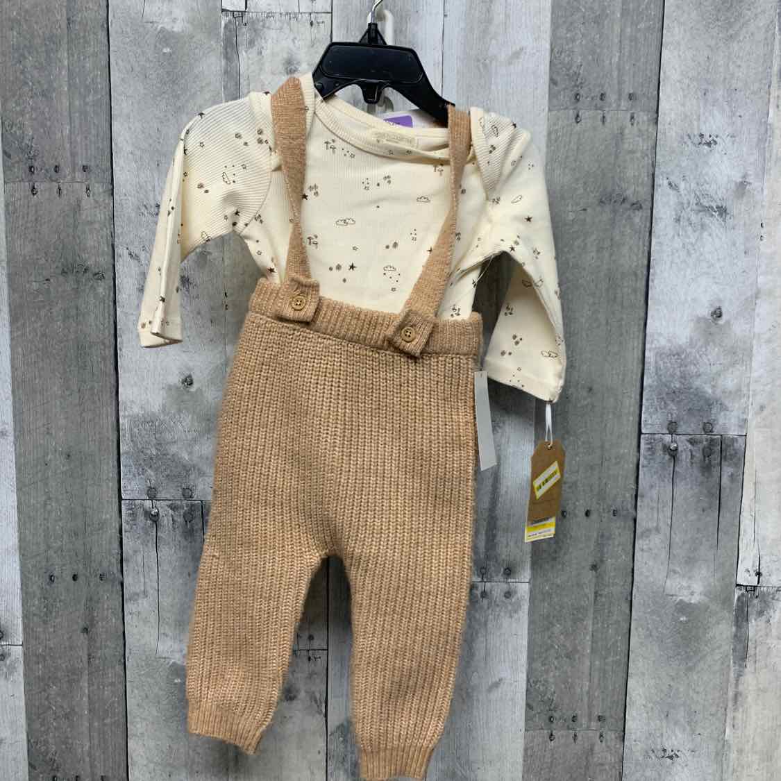 Size 6-9 Months Tan/Brown B Brand Shirt/Pants