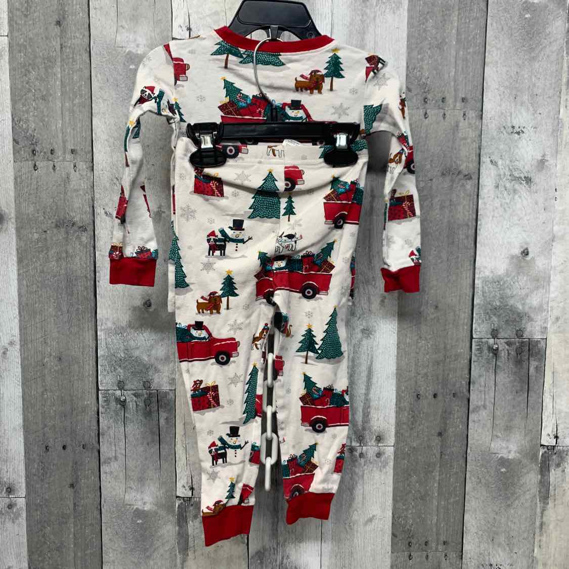 Size 2T White/Red Children's Place 2pc PJs