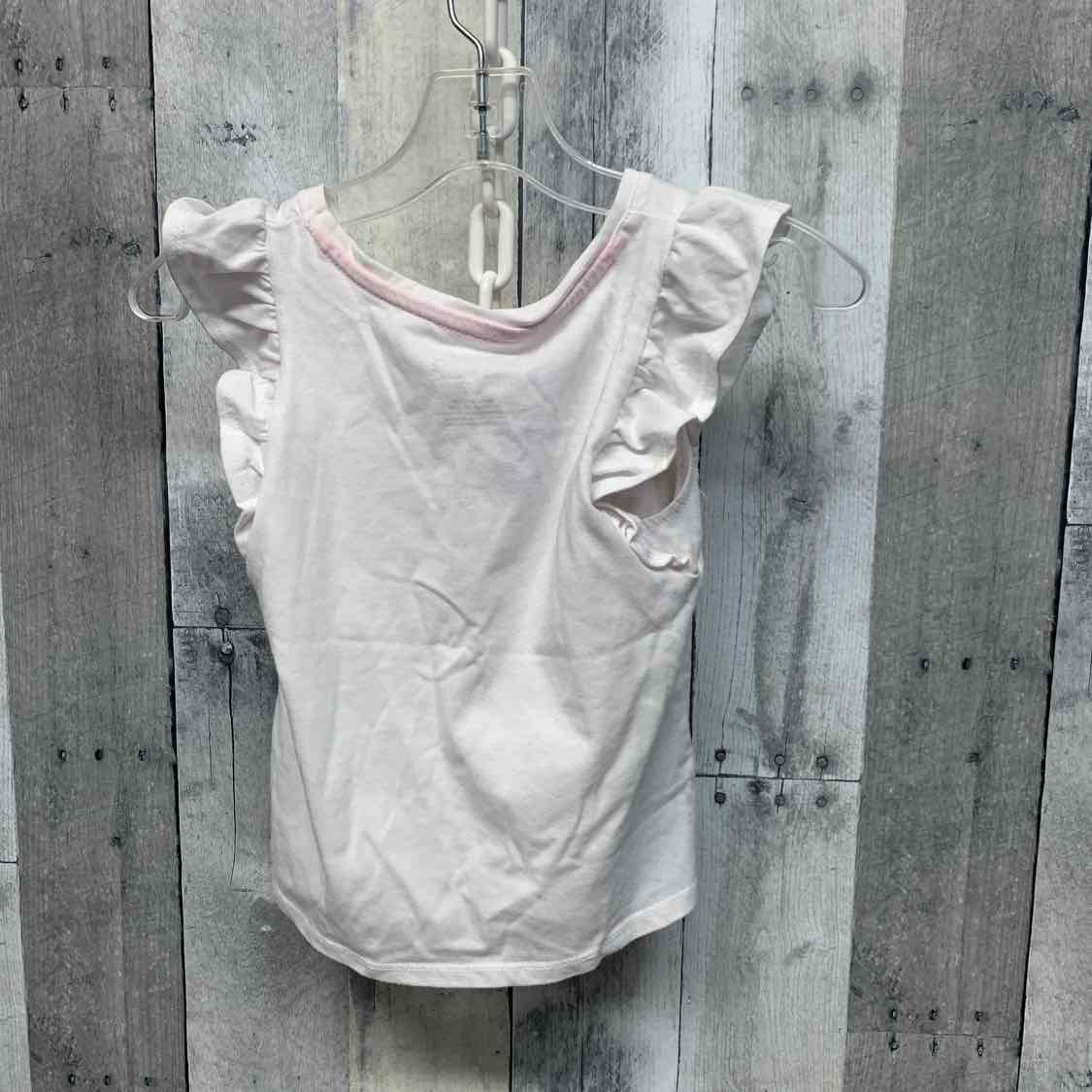 Size 5/6 White Graphic Cynthia Rowley Short Sleeve Shirt