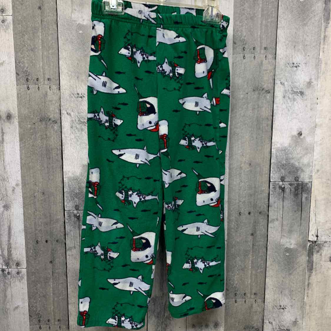 Size 7 Green Print Carter's PJ Bottoms