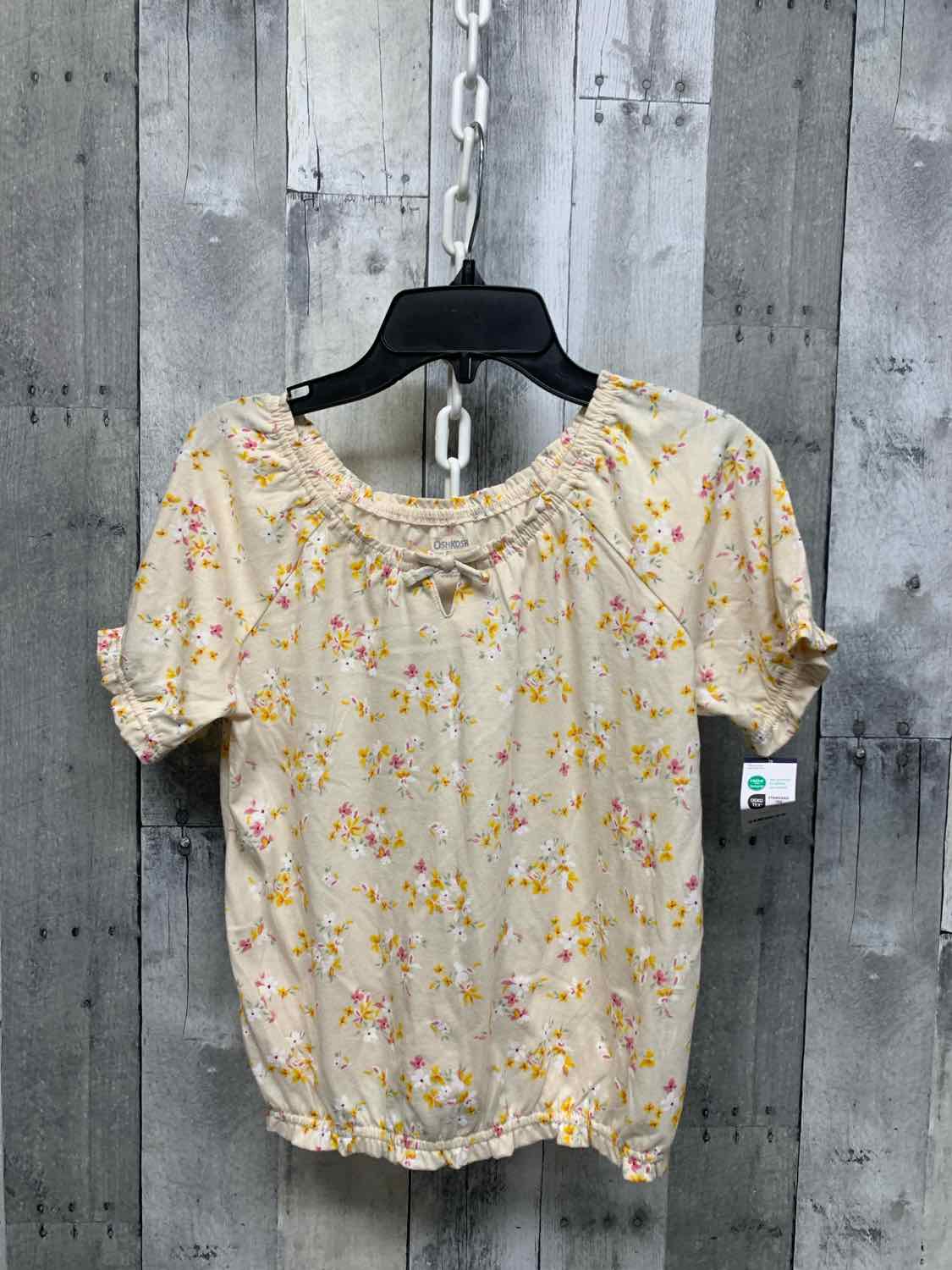 Size 12 Yellow Print Osh Kosh Short Sleeve Shirt