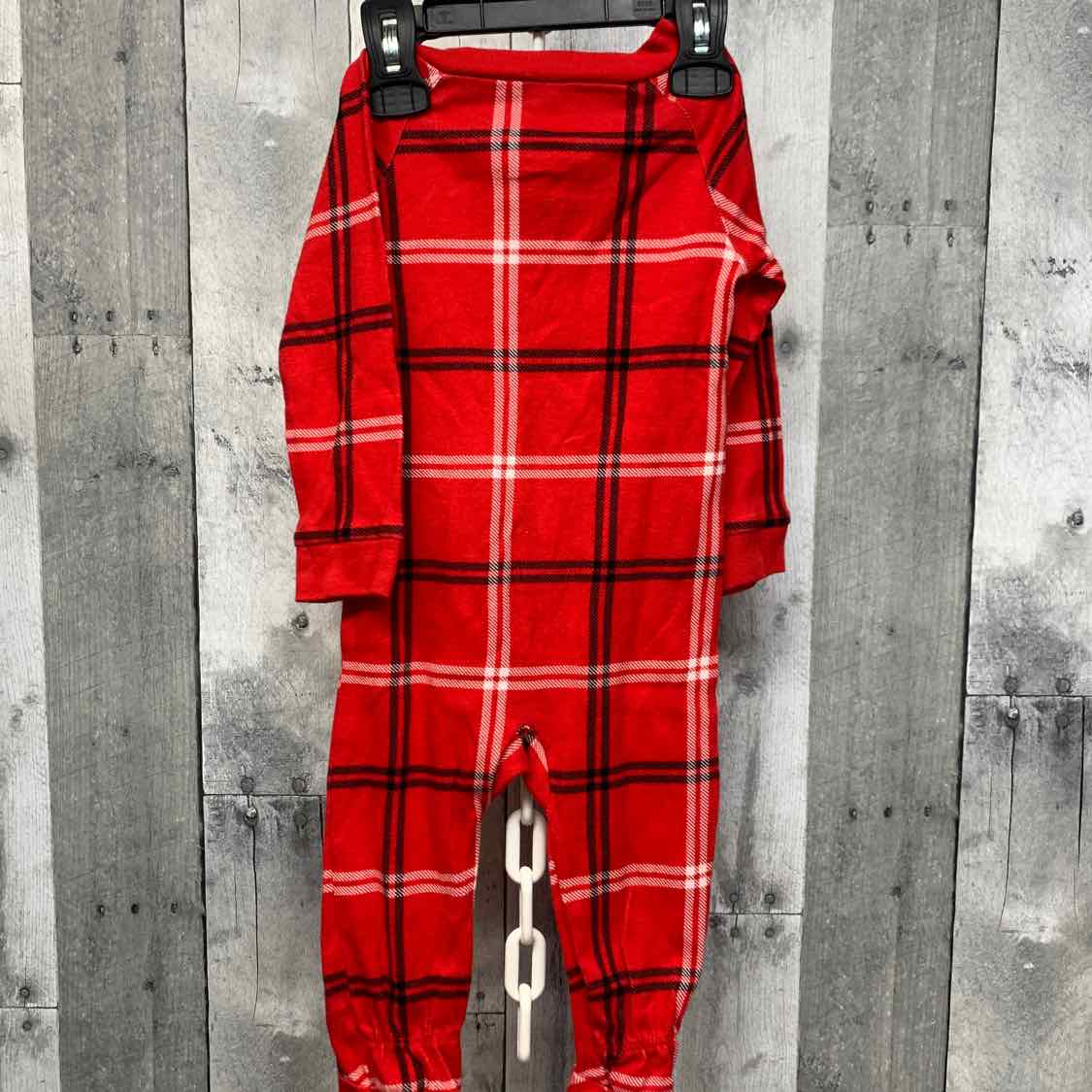 Size 6-9 Months Red/Black Holiday Brands Footy PJs