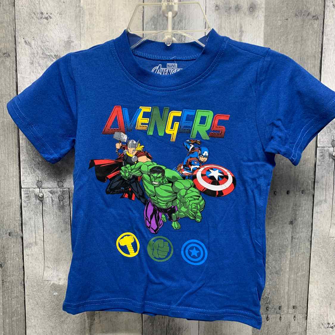Size 4 Blue Graphic Marvel T Shirt