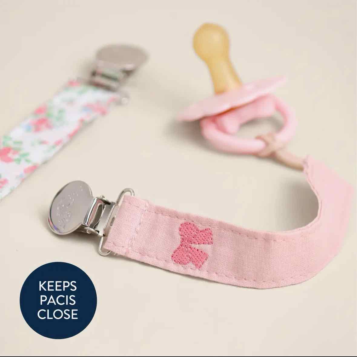 2pk Itzy Clip Fabric Pacifier Strap - More Options - OodlesCB