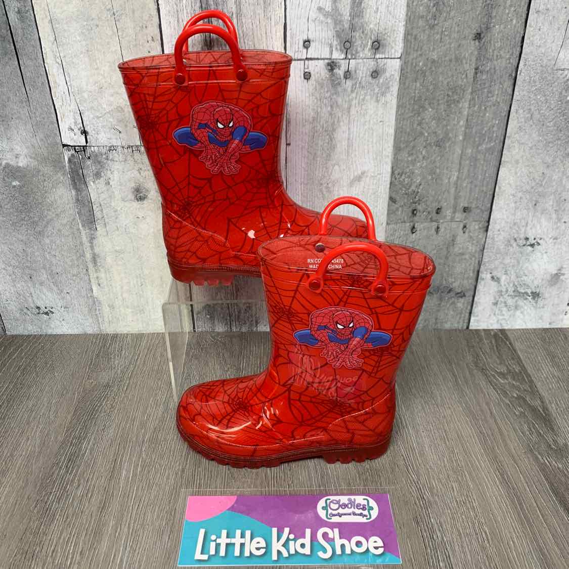 Size 10 Red Spiderman Boots