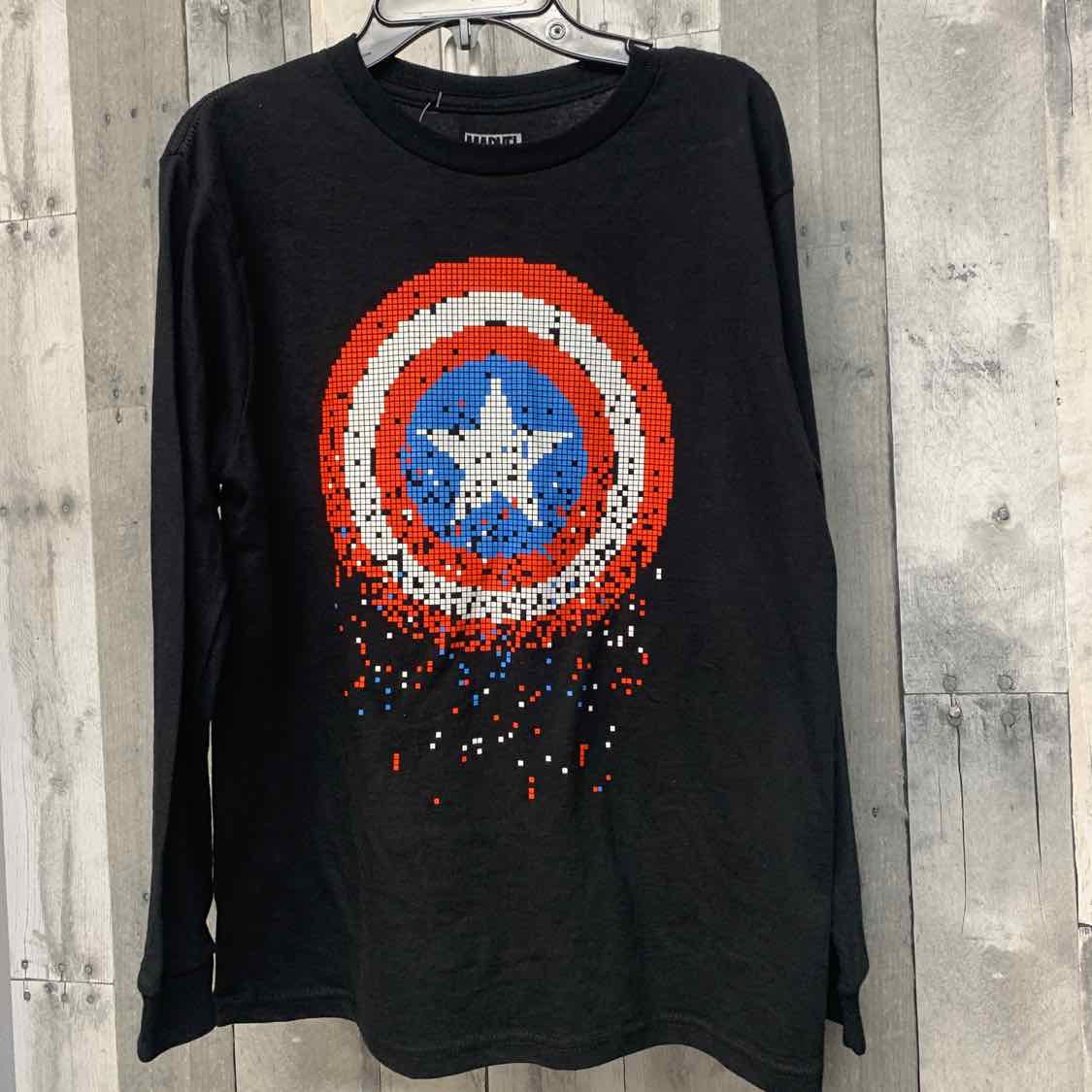 Size 14 Black Graphic Marvel Long Sleeve Shirt