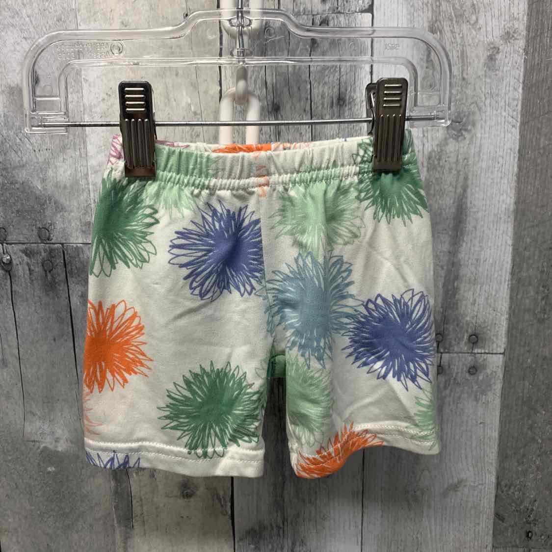 Size 12-24 Months White/Blue Dot Dot Smile Shorts - Athletic