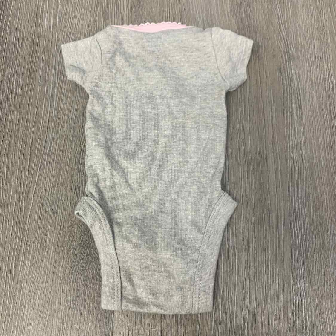 Size Preemie Gray/Pink Gerber Bodysuit