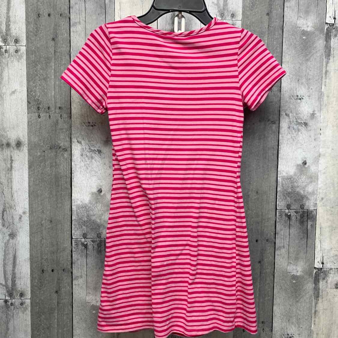 Size 8 Pink Striped Tween Diva Dress - Knit