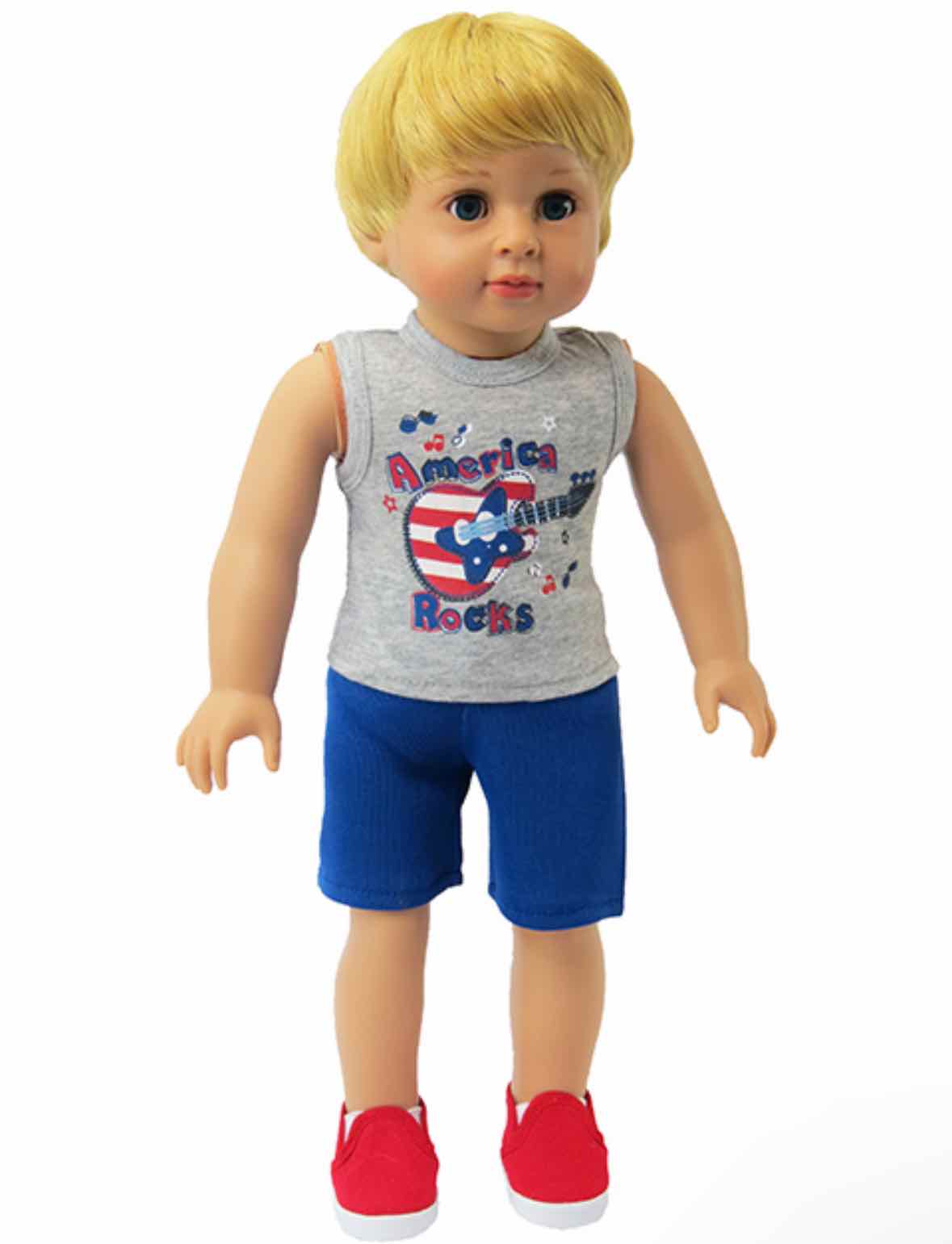 2pc 18" America Rocks Top/Shorts - OodlesCB