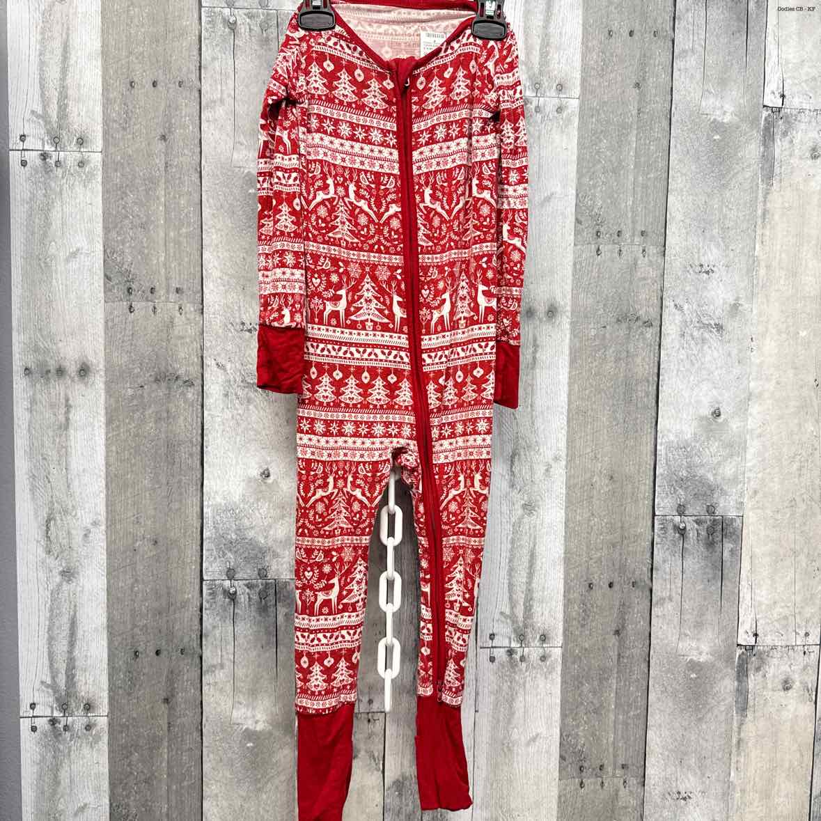 Size 18-24 Months Red/White Little Sleepies Footy PJs