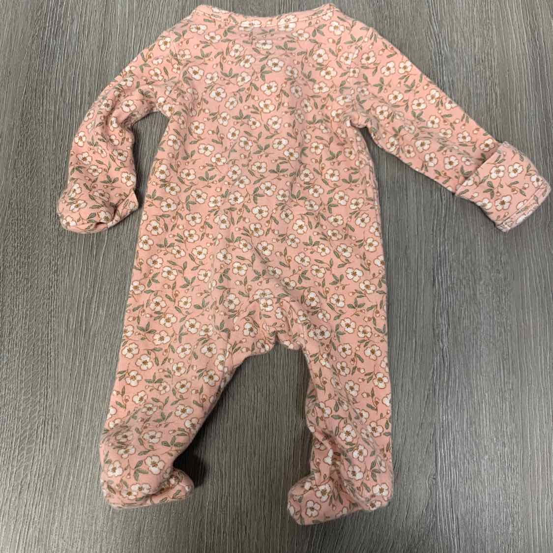 Size Preemie Pink Floral Print Child of Mine Footy PJs