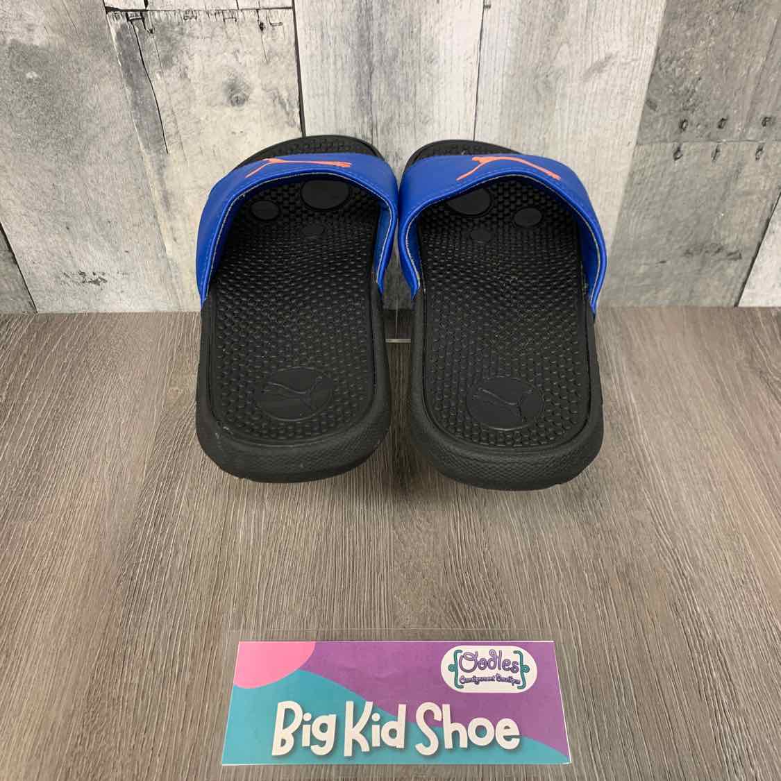 Size 4 Blue/Black Puma Sandals