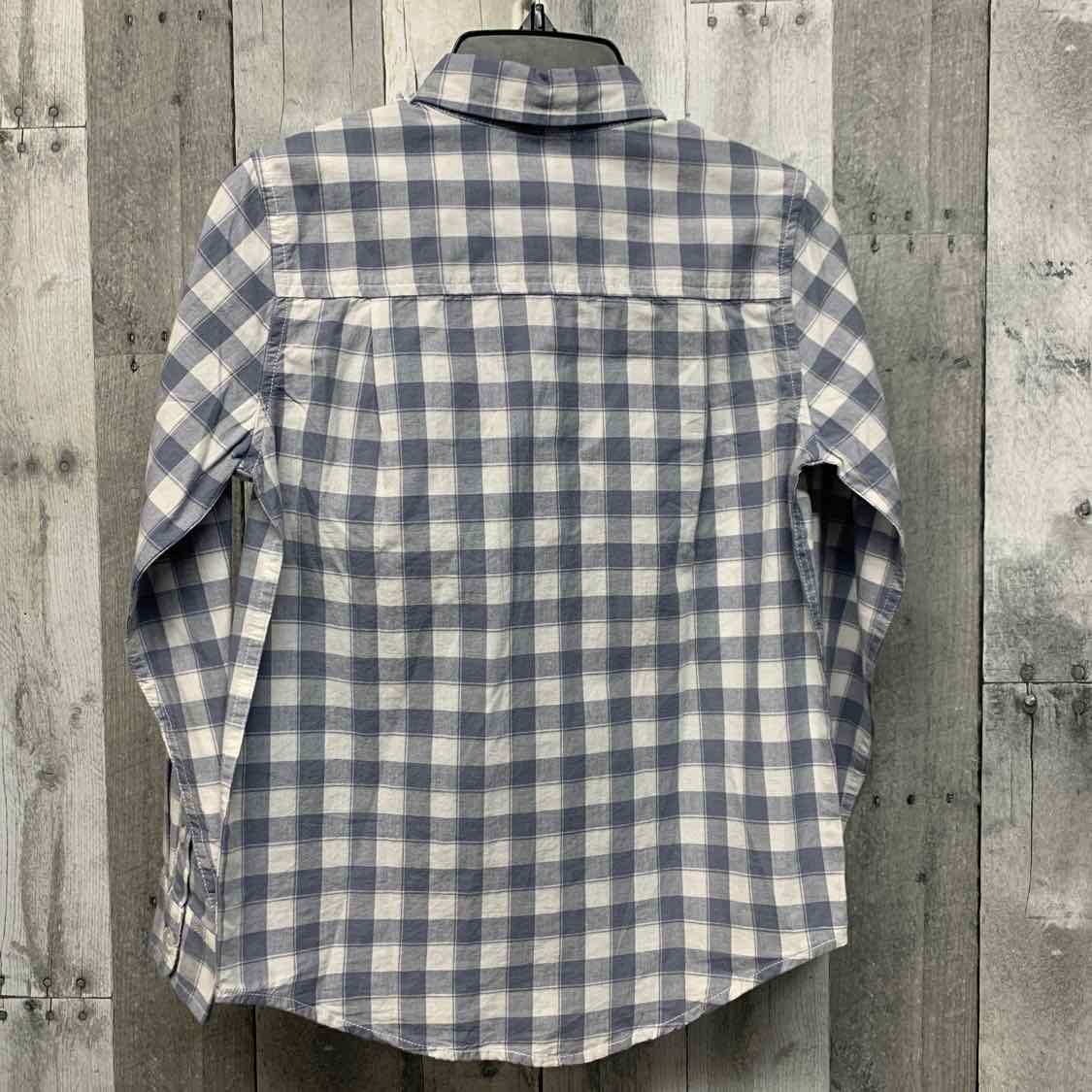 Size 7/8 Gray Checker Children's Place LS Button Up