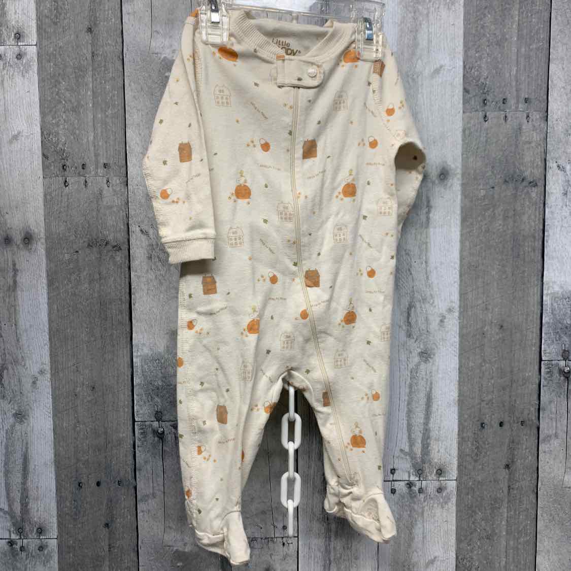 Size 6-9 Months Ivory Print Peanuts Footy PJs