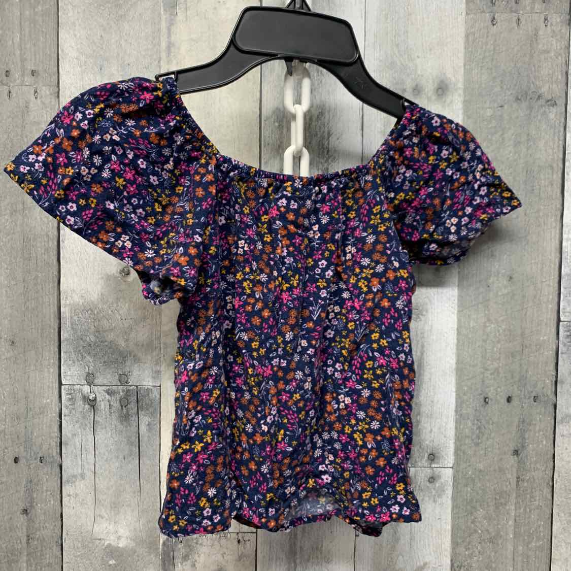 Size 5T Navy/Purple Jumping Beans Short Sleeve Shirt