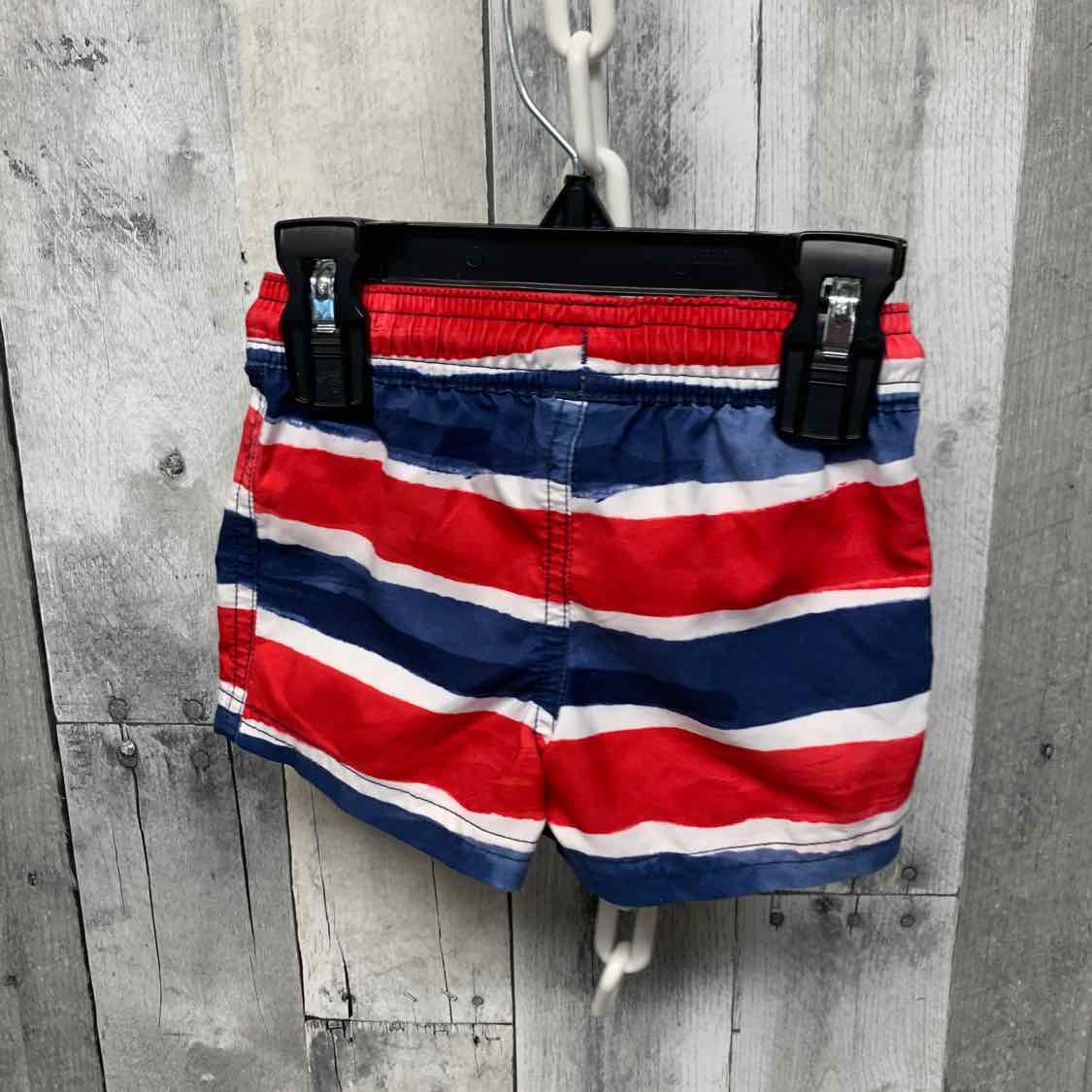 Size 6 Months Red/Navy Just One You Swim Trunks