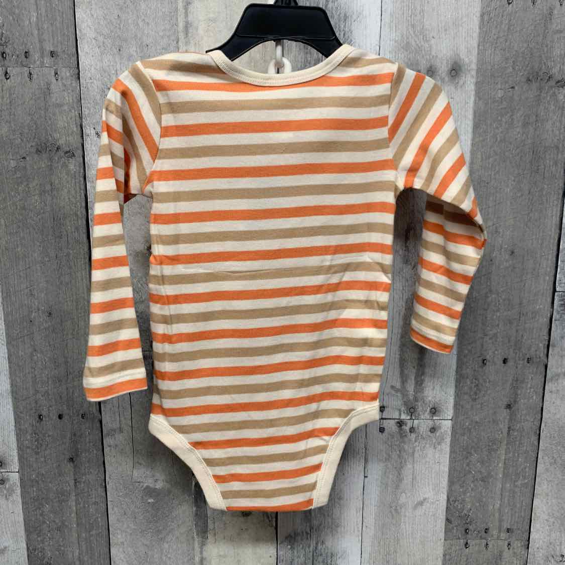 Size 12 Months Orange Striped Members Mark Bodysuit