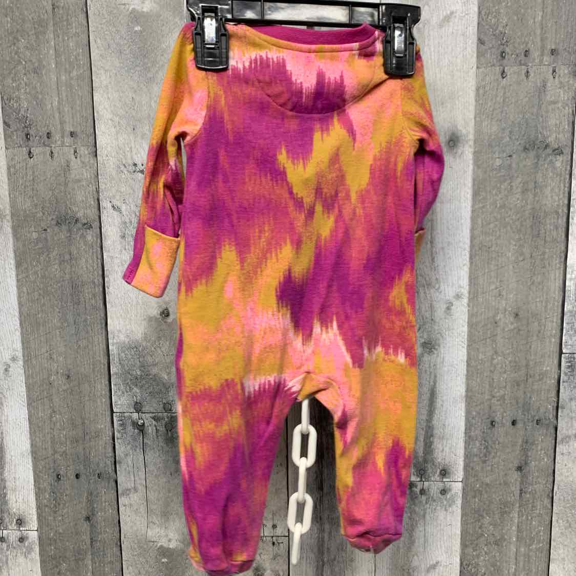 Size 3 Months Pink/Purple Sport Brand Footy PJs