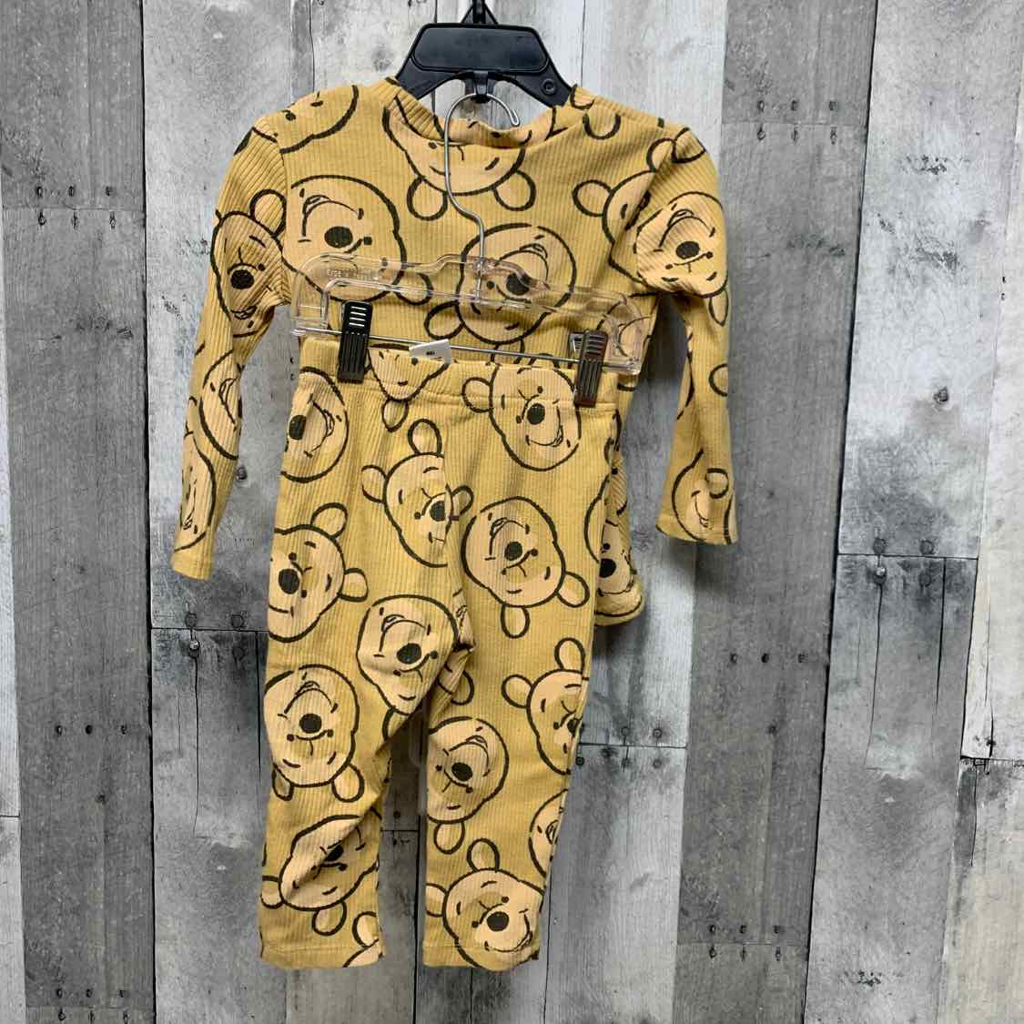 Size 18 Months Yellow/Black Disney Shirt/Leggings