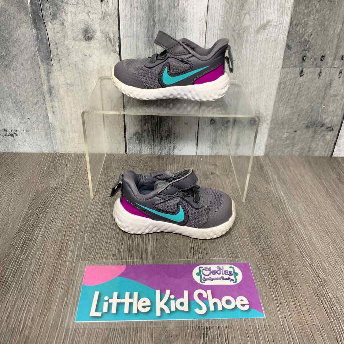 Size 3 Gray/Purple Sport Brand Sneakers