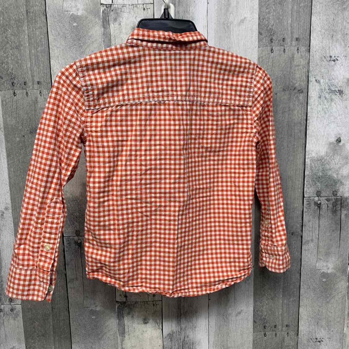 Size 5/6 Red/White Abercrombie LS Button Up