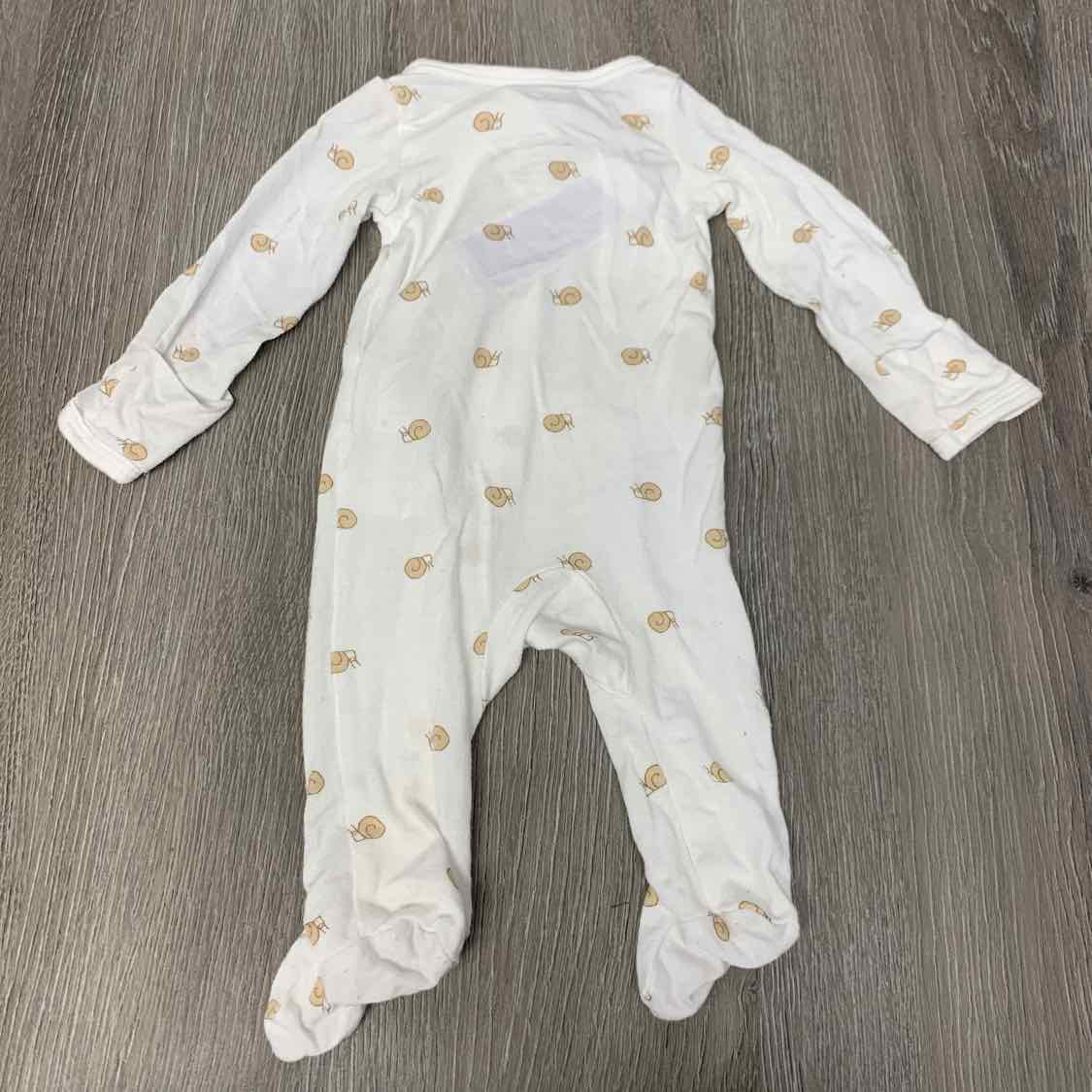 Size Preemie White Print Carter's Footy PJs