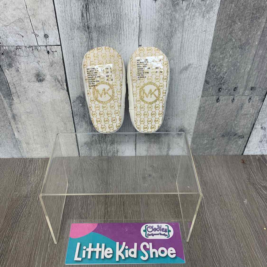 Size 2 White/Gold Michael Kors Slip On Shoes