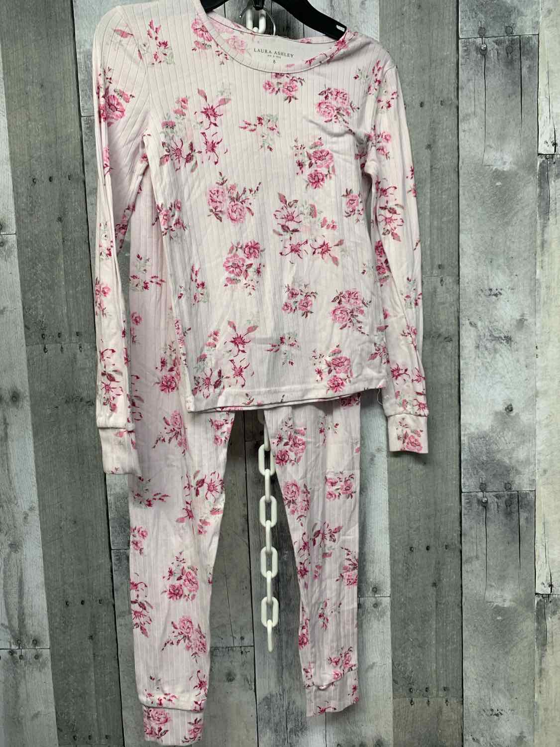 Size 8 Pink Print Laura Ashley 2pc PJs