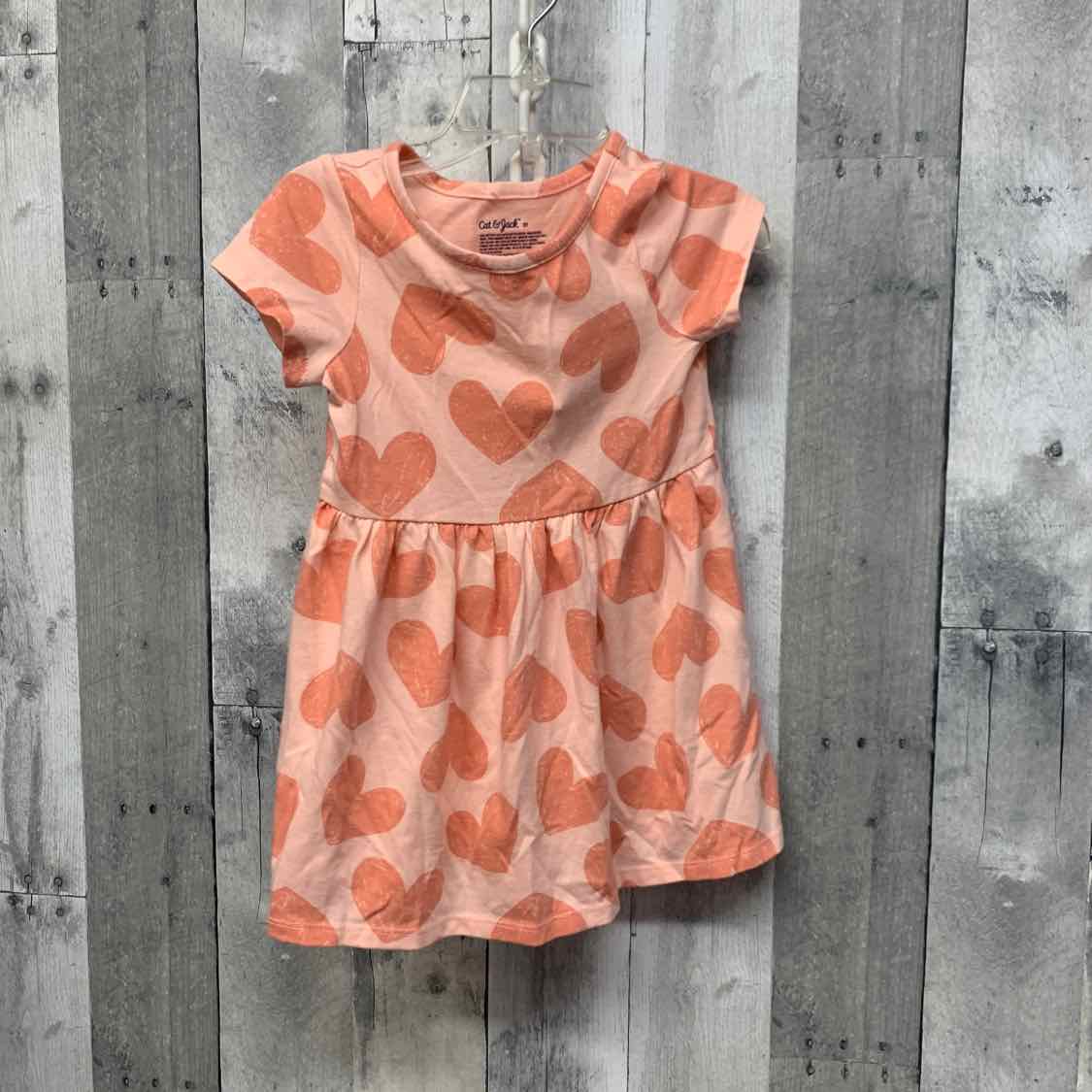Size 2T Pink Print Cat & Jack Dress - Knit