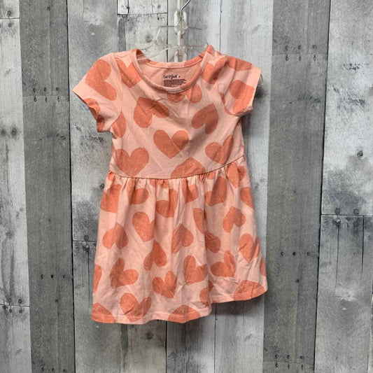 Size 2T Pink Print Cat & Jack Dress - Knit