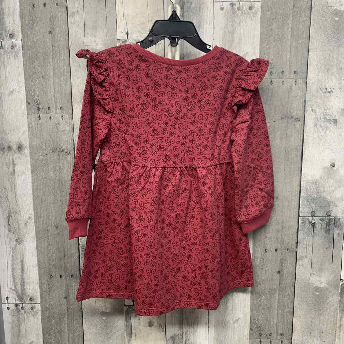 Size 3T Purple Graphic Okie Dokie LS Dress