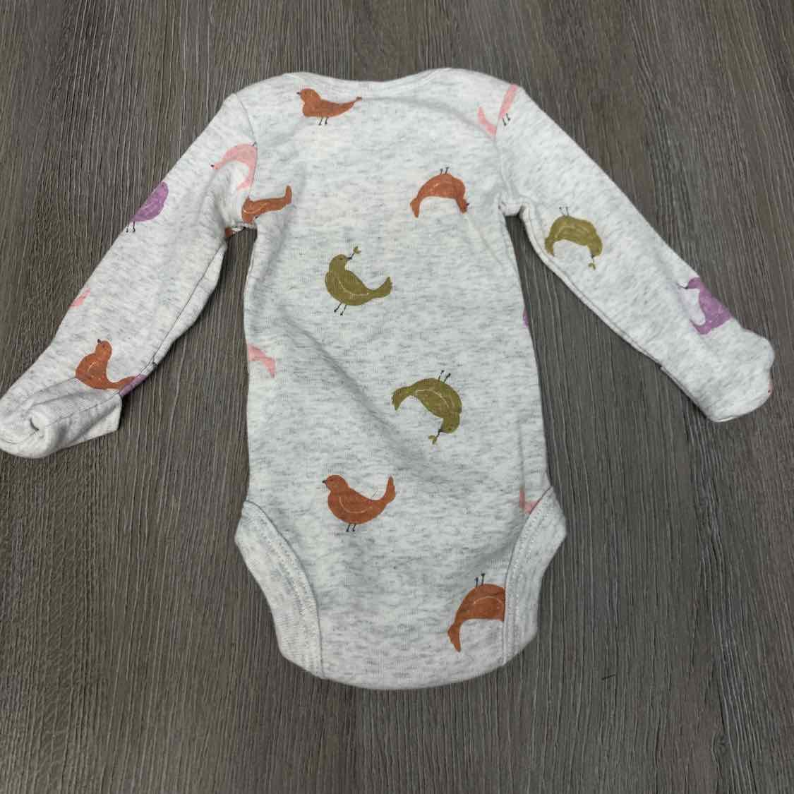 Size Preemie Gray Print Carter's Bodysuit