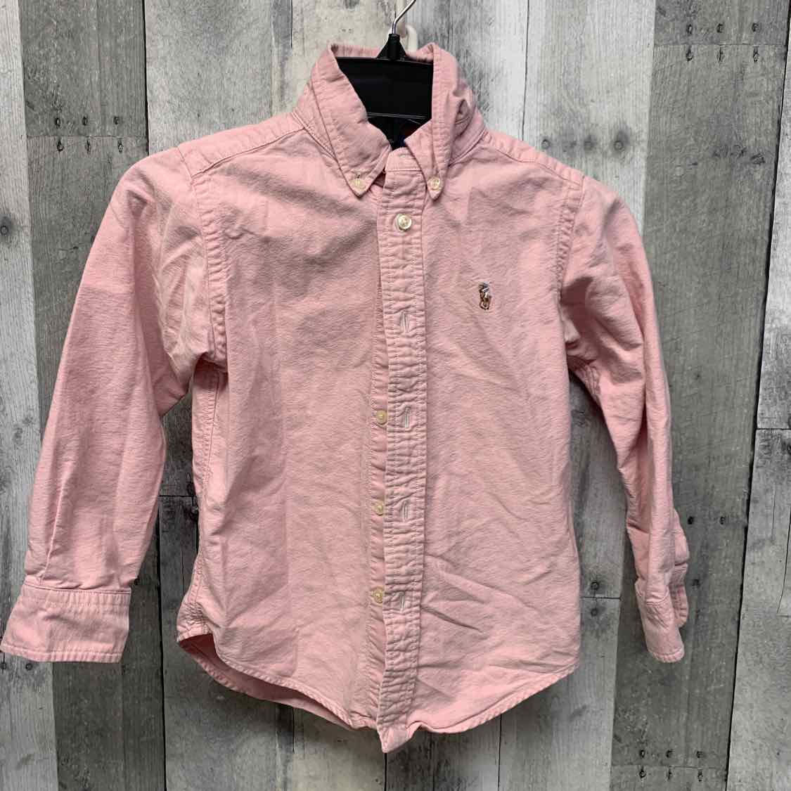 Size 4 Pink Ralph Lauren LS Button Up