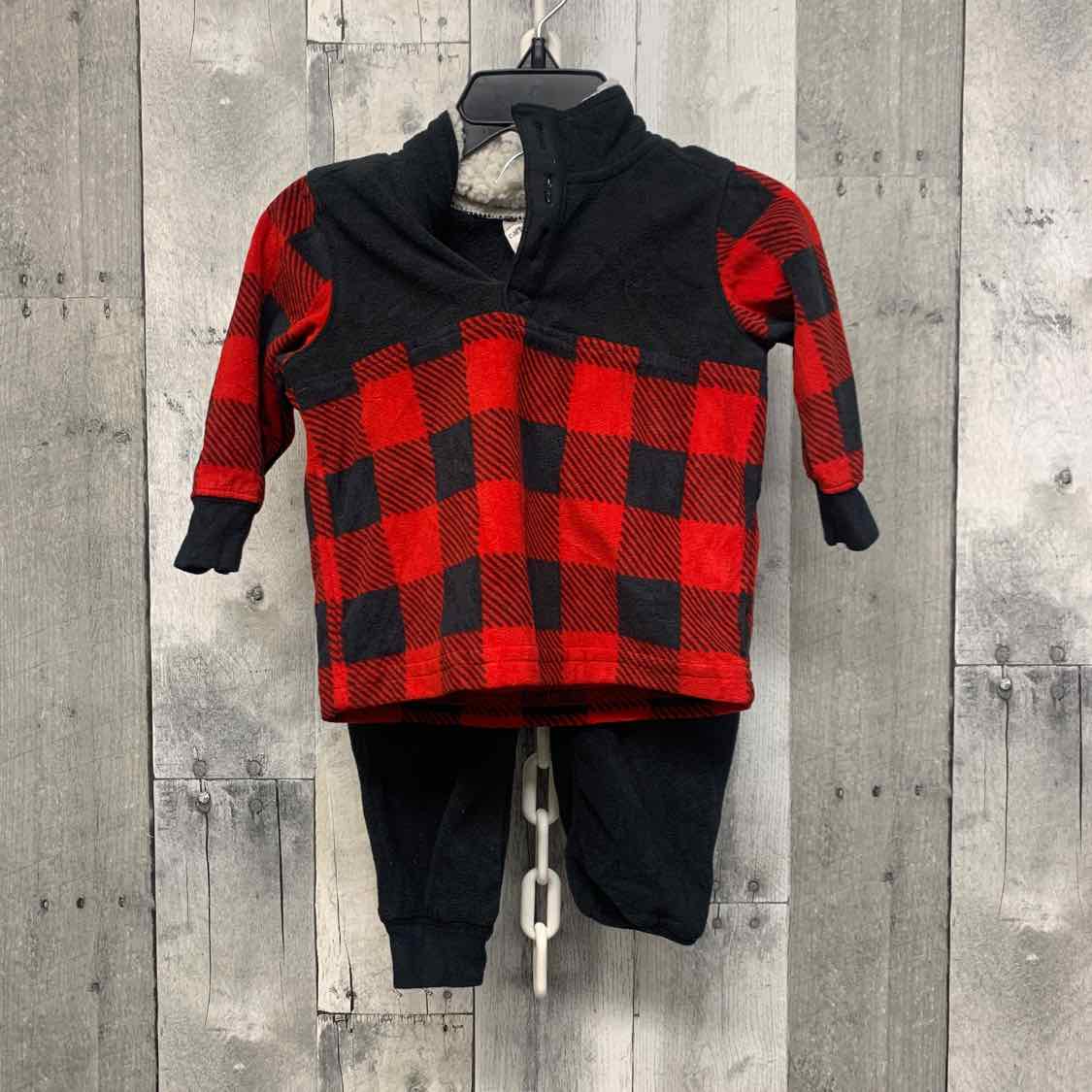 Size 6 Months Red/Black Carter's Sweats - 2pc