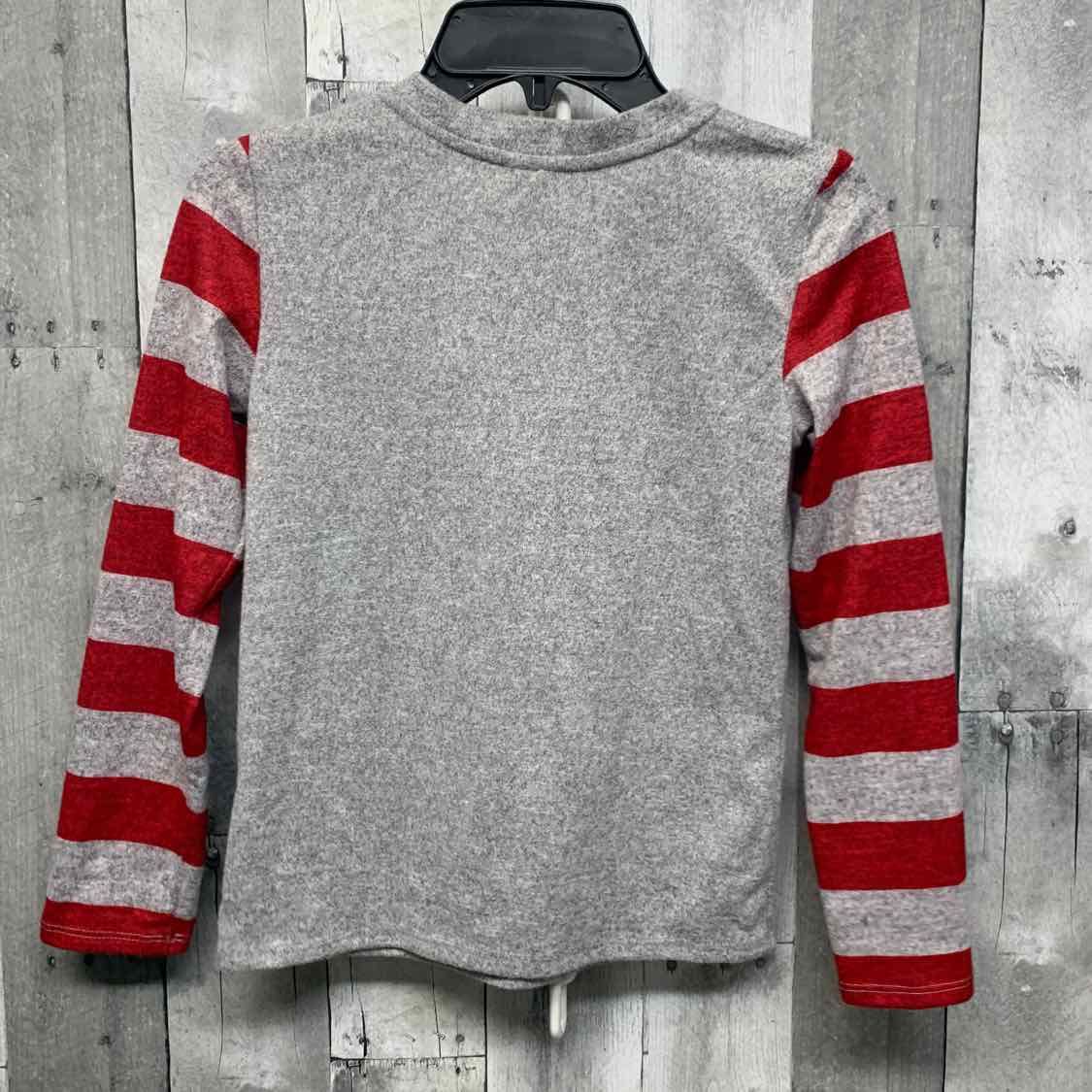 Size 7/8 Gray/Red Holiday Brands Long Sleeve Shirt