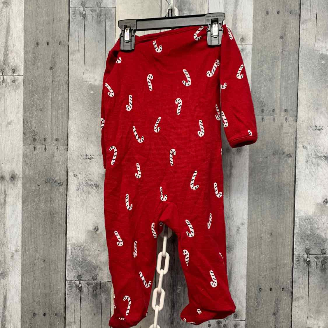Size 9 Months Red Print Just One You Footy PJs