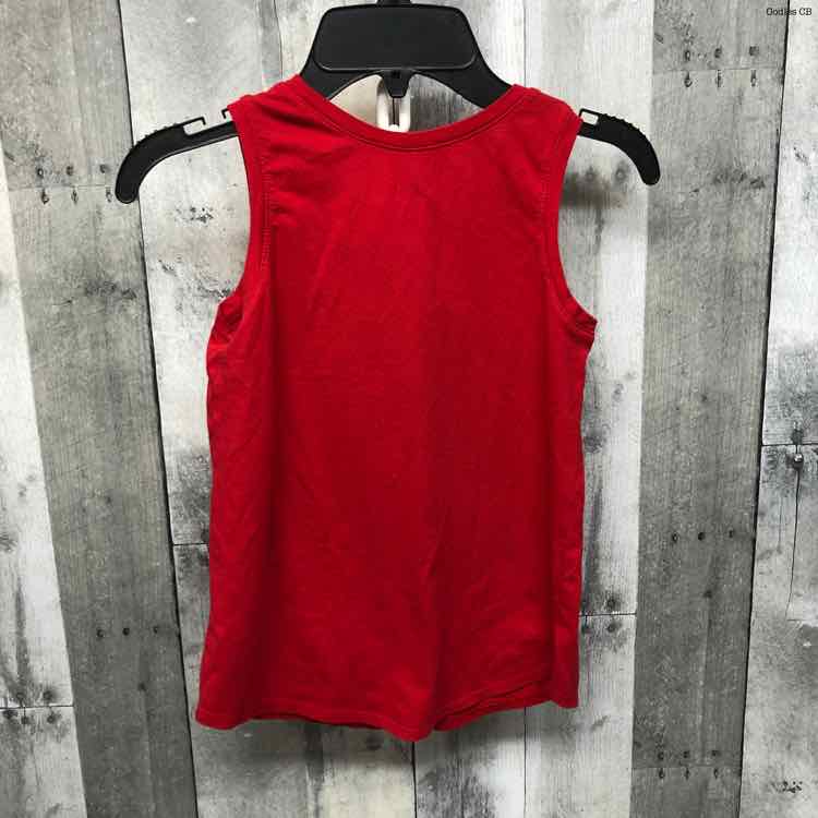 Size 8 Red Graphic Justice Tank Top