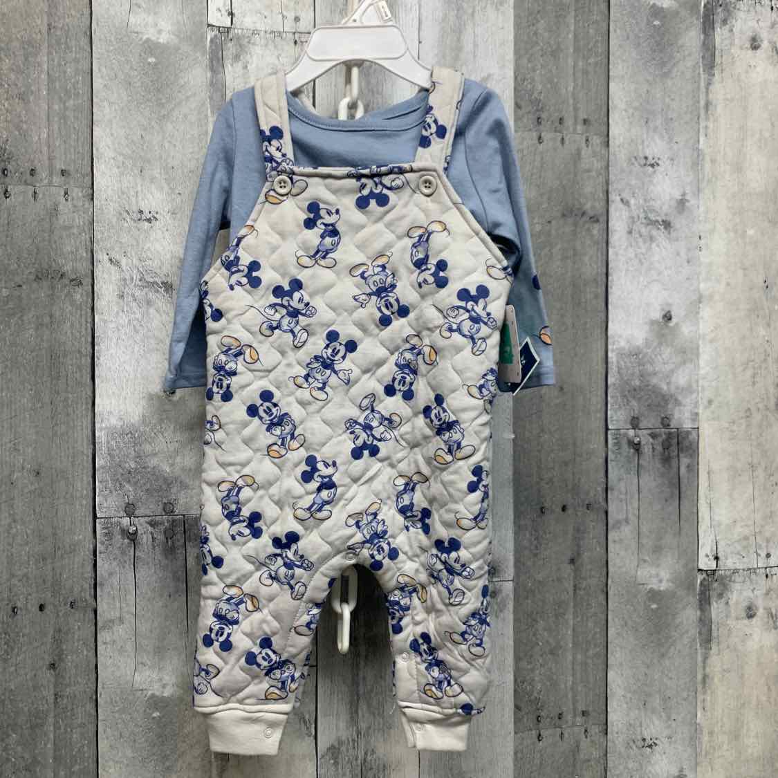 Size 6-9 Months Gray/Blue Disney Shirt/Pants